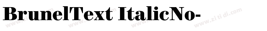 BrunelText ItalicNo字体转换